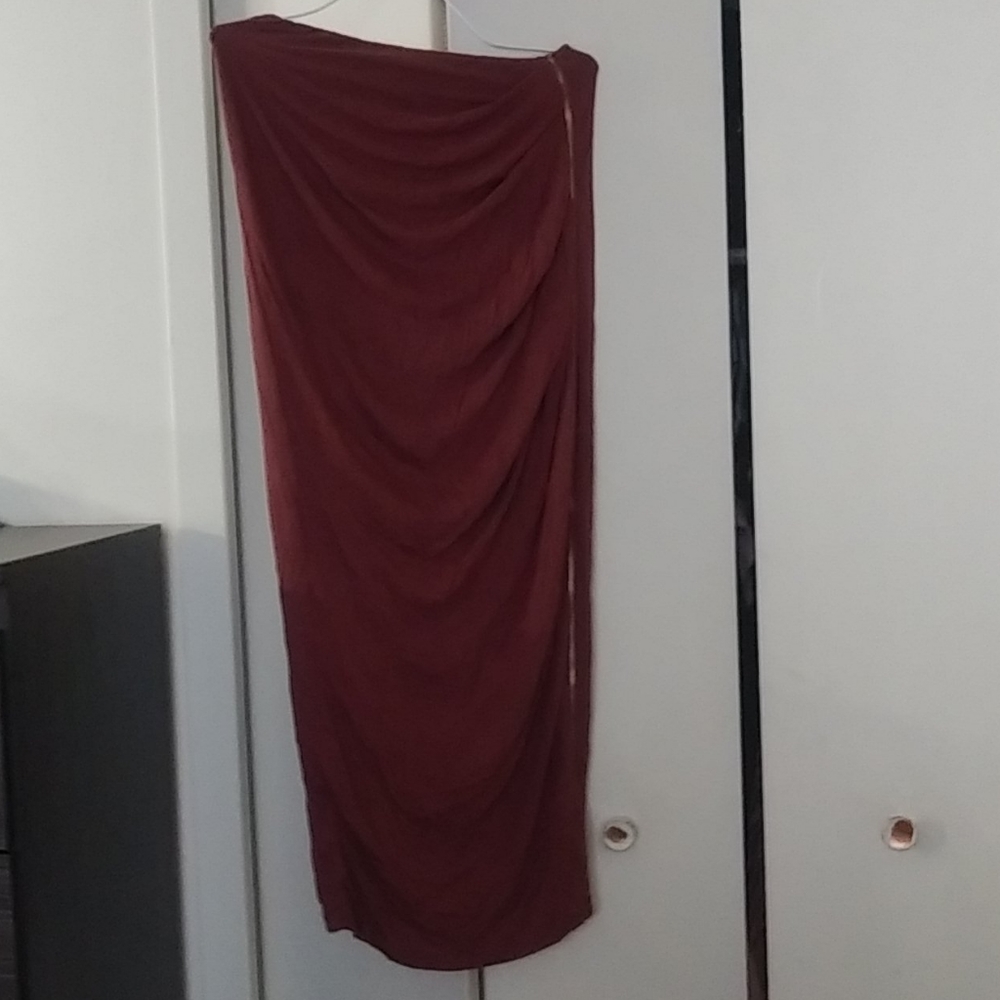 side zip bodycon maxi skirt